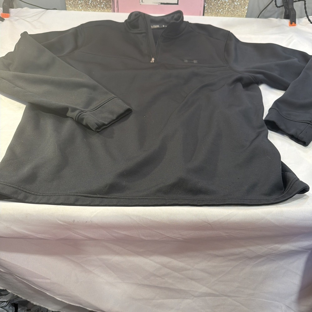 Men's Under Armour 1/2 Zip Tech Muscle Pullover Long Sleeve Onyx Nice 277